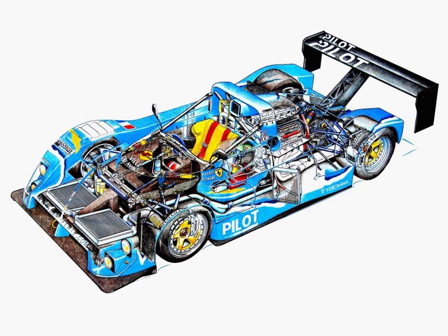 Схема Ferrari F333 SP 1995 года  (фото 7 из 27)